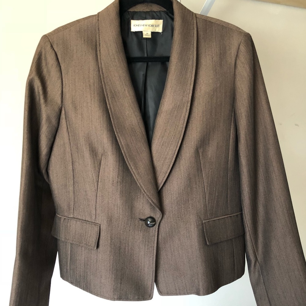 Lux Jones NY brown suit jacket